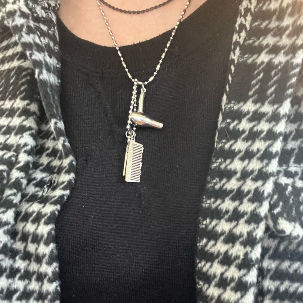 $ 5 add on item $ Hairstylist charm necklace. New